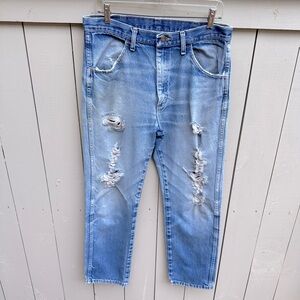 Vintage 90s Rustler Distressed Jeans 34x30
